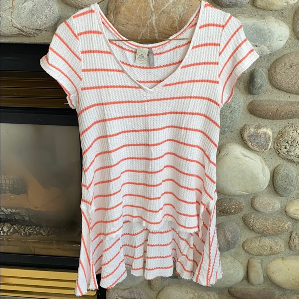 4 for $21 Paper Crane waffle knit shirt